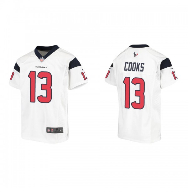 Youth Brandin Cooks Houston Texans White Game Jers...