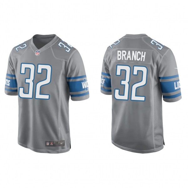Men's Detroit Lions Brian Branch Silver 2023 NFL D...
