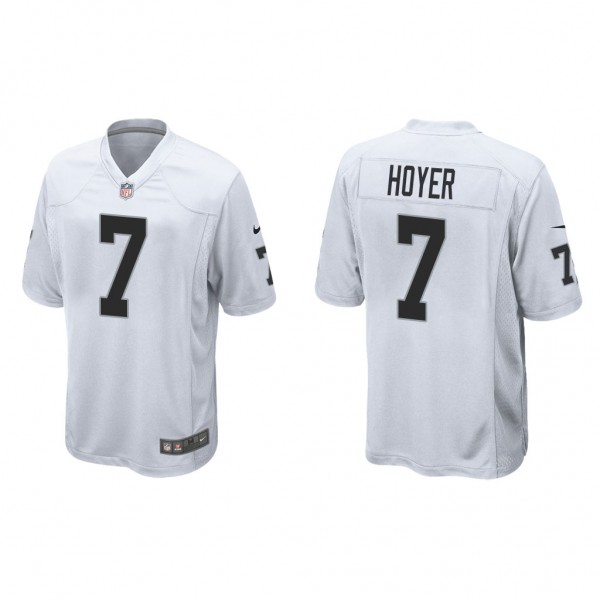 Men's Brian Hoyer Las Vegas Raiders White Game Jer...