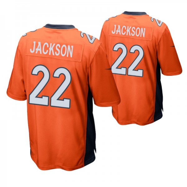 Denver Broncos Kareem Jackson #22 Orange Game Jers...