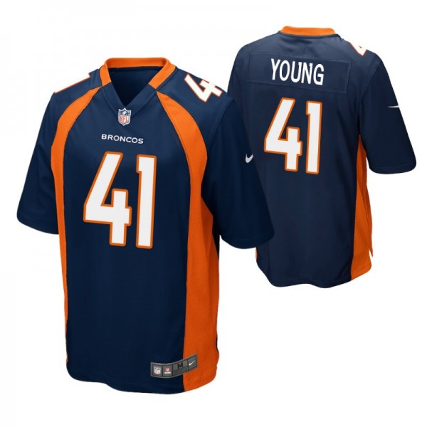 Denver Broncos Kenny Young #41 Navy Game Jersey