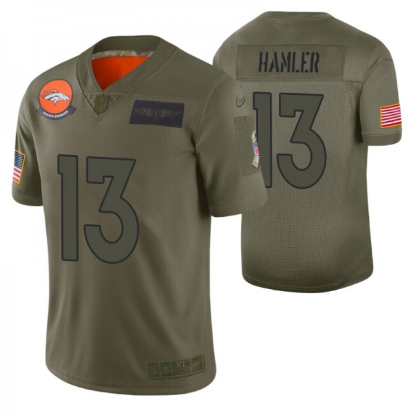 Broncos KJ Hamler 2019 Salute to Service #13 Olive...