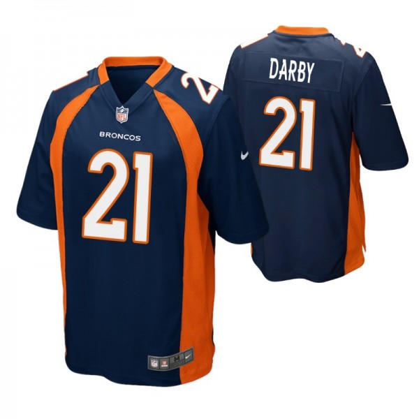 Denver Broncos #21 Ronald Darby Navy Game Jersey