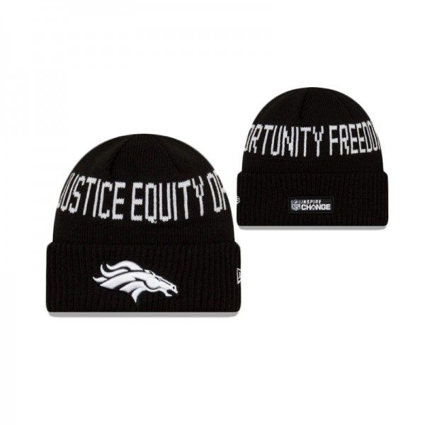 Denver Broncos Men's Cuff Social Justice Knit Hat ...
