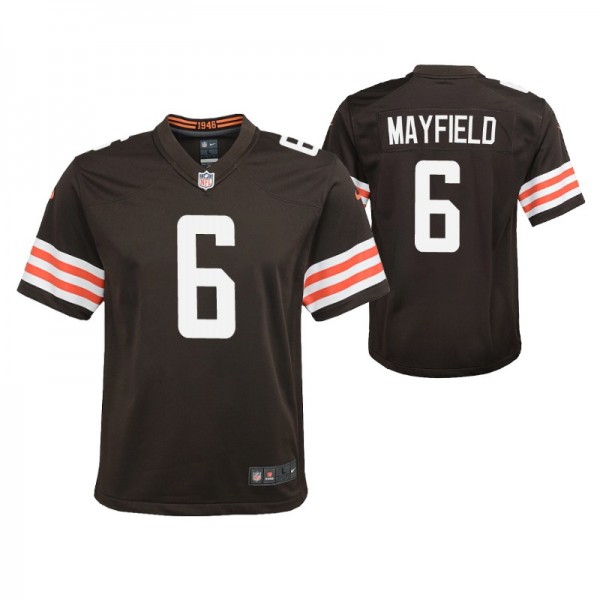 Youth Cleveland Browns Baker Mayfield Game #6 Brow...