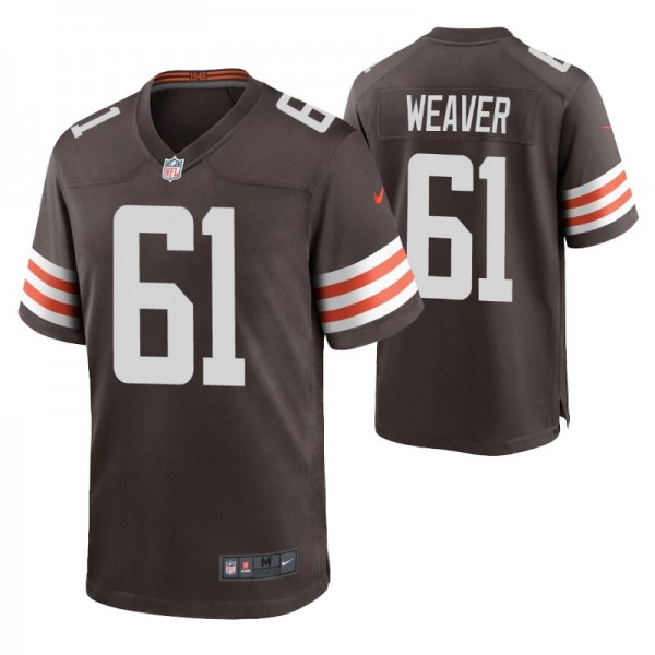 Men's Cleveland Browns Curtis Weaver #61 Game Brow...