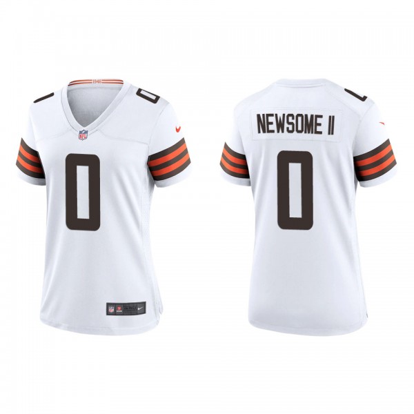 Women's Cleveland Browns Greg Newsome II White Game Jersey