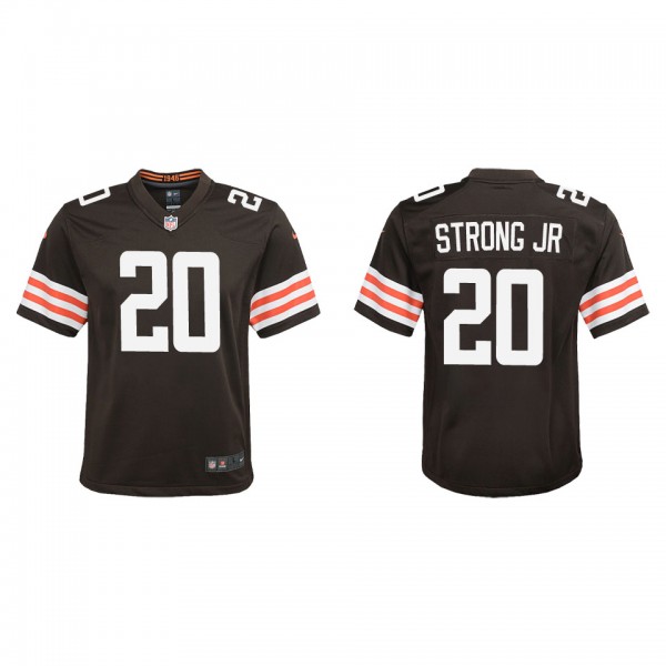 Youth Cleveland Browns Pierre Strong Jr. Brown Gam...