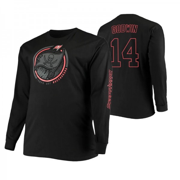 Tampa Bay Buccaneers #14 Chris Godwin Color Pop Long Sleeve T-Shirt - Black