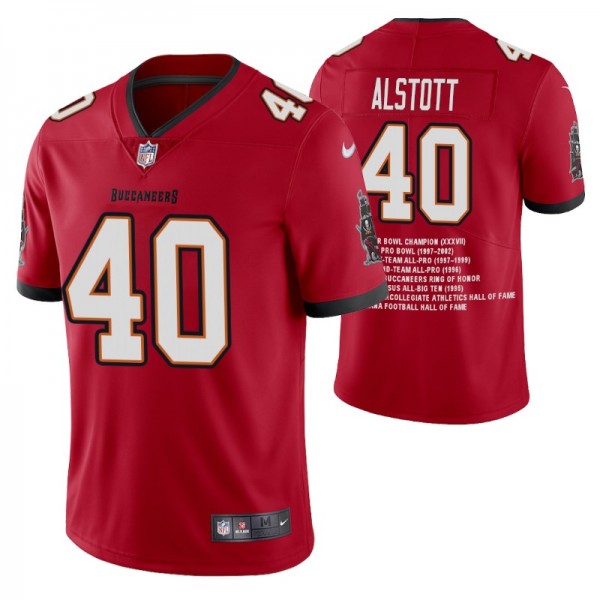 Tampa Bay Buccaneers #Mike Alstott Limited Edition Red Career Highlight Jersey