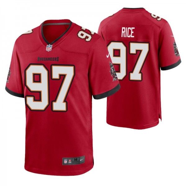 Tampa Bay Buccaneers Simeon Rice Game #97 Red Jers...