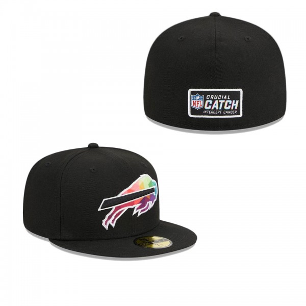 Men's Buffalo Bills Black 2023 NFL Crucial Catch 59FIFTY Fitted Hat