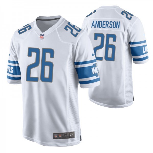 C.J. Anderson Detroit Lions Game Jersey - White