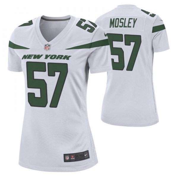 New York Jets #57 C.J. Mosley Nike White Women's P...