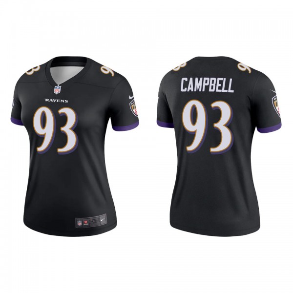 Calais Campbell Women's Baltimore Ravens Black Leg...