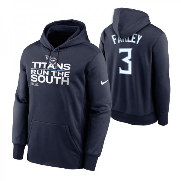 #3 Caleb Farley Tennessee Titans Navy 2021 AFC Sou...