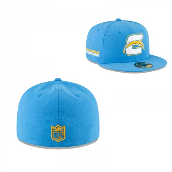 Los Angeles Chargers New Era Blue Logo Mix 59FIFTY Fitted Hat