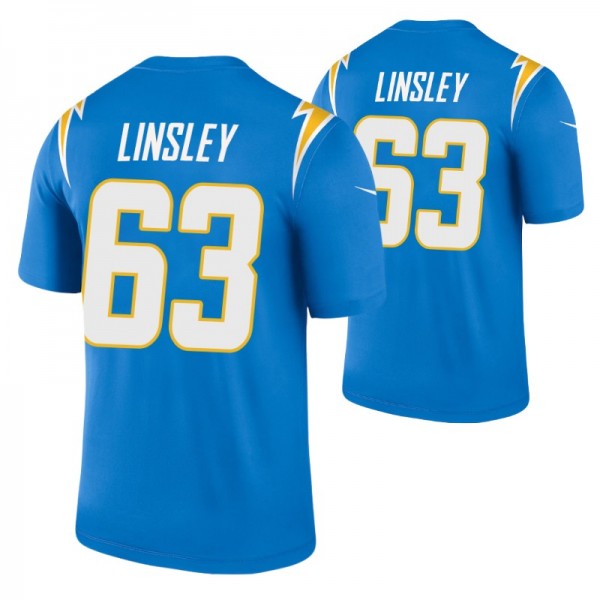 Corey Linsley #63 Los Angeles Chargers Blue Legend...