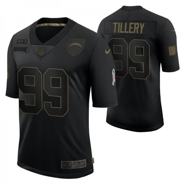 Los Angeles Chargers Jerry Tillery #99 Black 2020 ...