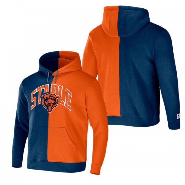 Men's Chicago Bears NFL x Staple Orange Split Logo Pullover Hoodie