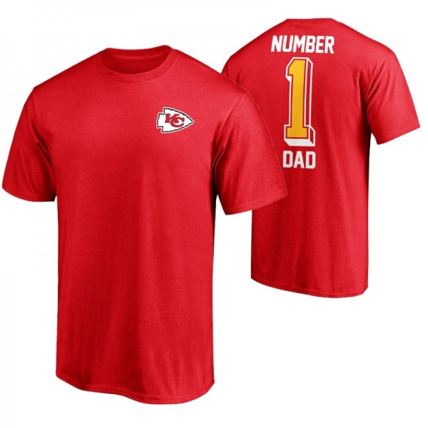 Kansas City Chiefs No. 1 Dad 2021 Father's Day Red...