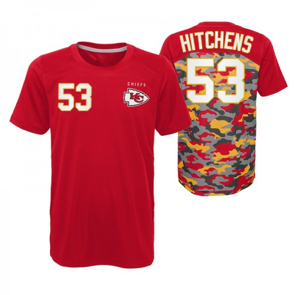 Kansas City Chiefs #53 Anthony Hitchens Extra Yardage Red T-Shirt Camo