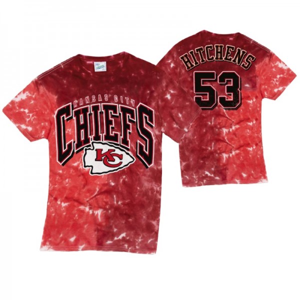 Kansas City Chiefs #53 Anthony Hitchens Vintage Tubular Tri Dye T-shirt Red