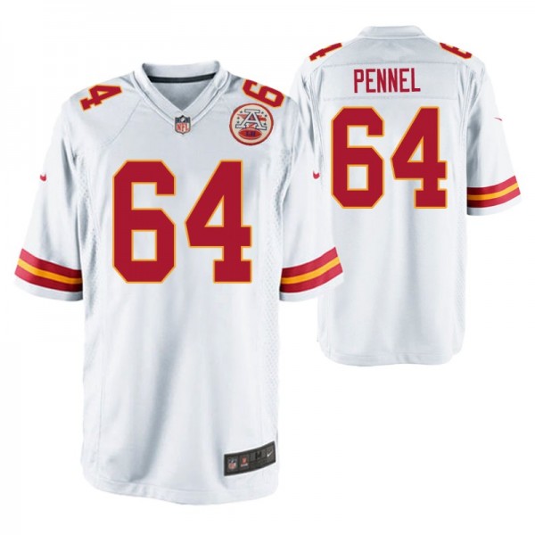 Kansas City Chiefs Mike Pennel Game #64 White Jers...