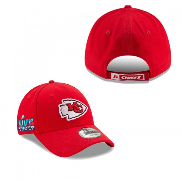 Men's Kansas City Chiefs Red Super Bowl LVII Champions Side Patch 9FORTY Adjustable Hat