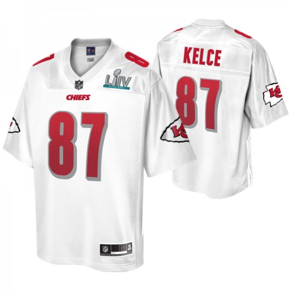 Travis Kelce Kansas City Chiefs White Super Bowl L...