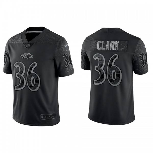 Chuck Clark Baltimore Ravens Black Reflective Limi...
