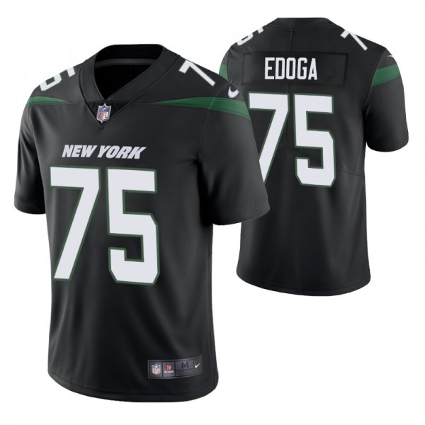 Men's New York Jets Chuma Edoga Black Golden Editi...