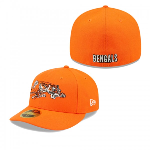 Men's Cincinnati Bengals Orange Omaha Throwback Low Profile 59FIFTY Fitted Hat