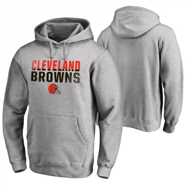 Cleveland Browns Ash Iconic Fade Out Pullover Hoodie