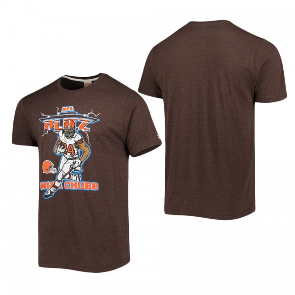 Men's Cleveland Browns Nick Chubb Homage Heathered...