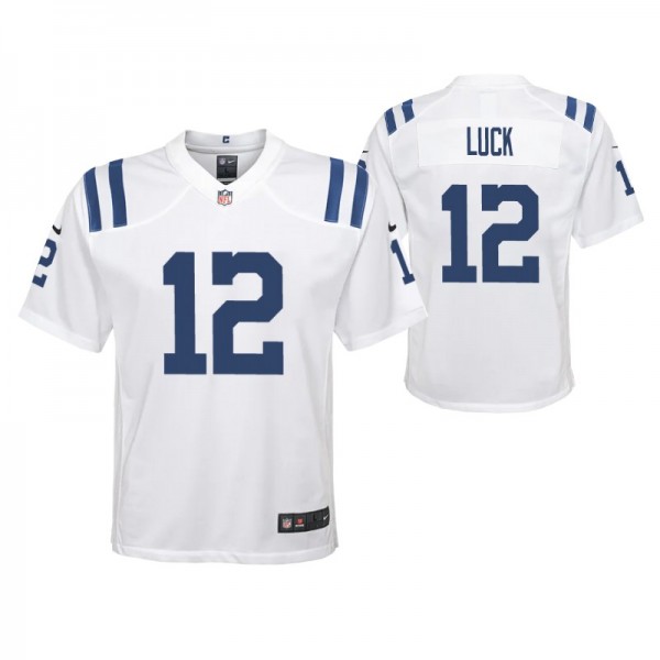 Andrew Luck Indianapolis Colts White Game Jersey -...