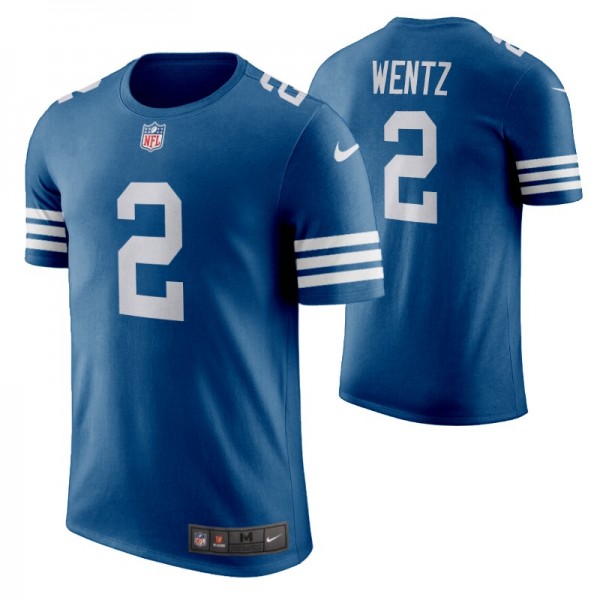 Indianapolis Colts Name Number Royal #2 Carson Wentz T-Shirt