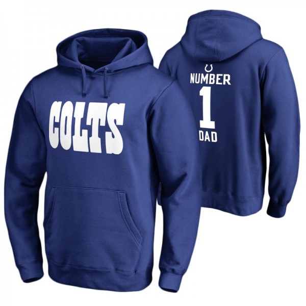 Indianapolis Colts Number 1 Dad Pullover Hoodie - ...