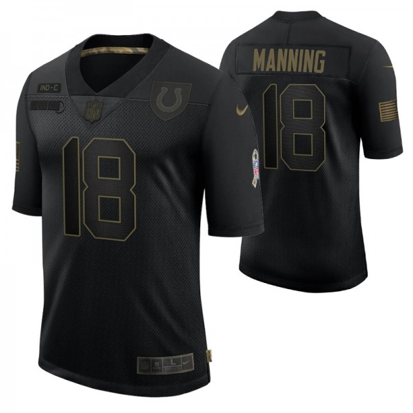 Indianapolis Colts Peyton Manning #18 Black Limite...
