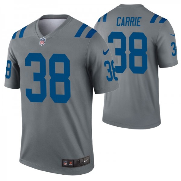 Men's T.J. Carrie Indianapolis Colts Jersey Gray I...