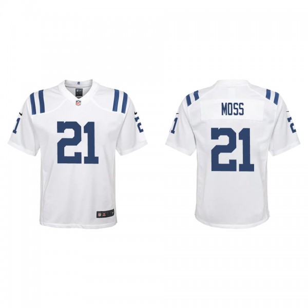 Youth Indianapolis Colts Zack Moss White Game Jers...