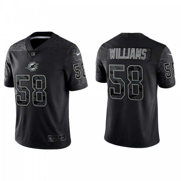 Connor Williams Miami Dolphins Black Reflective Li...