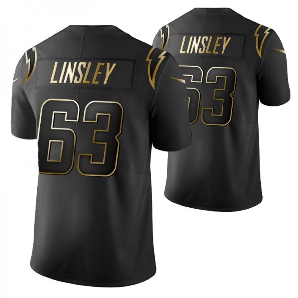 Los Angeles Chargers No. 63 Corey Linsley Golden L...