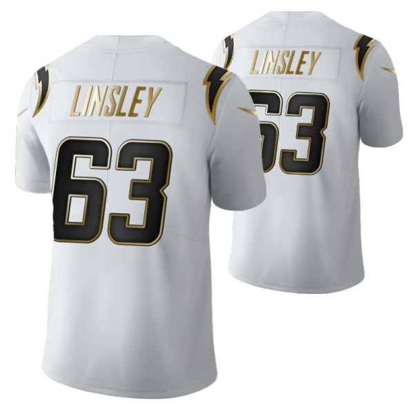 Los Angeles Chargers No. 63 Corey Linsley Golden L...