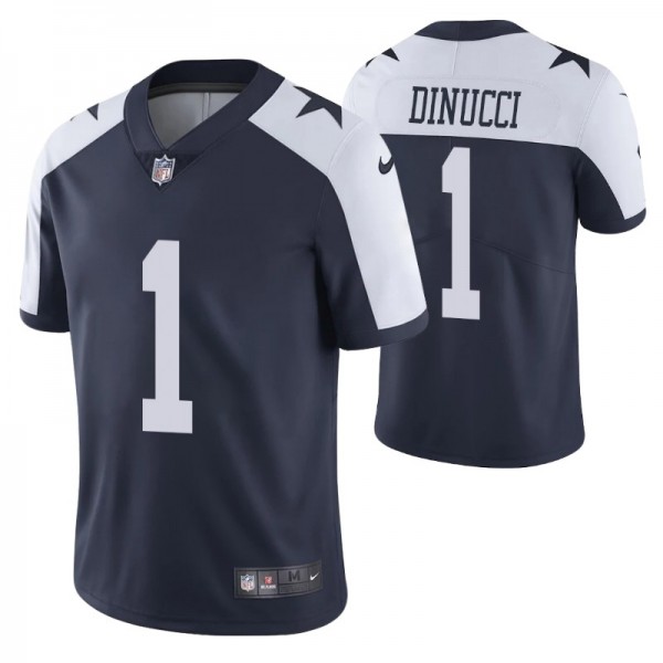 Dallas Cowboys Ben DiNucci #1 2020 NFL Draft Navy ...