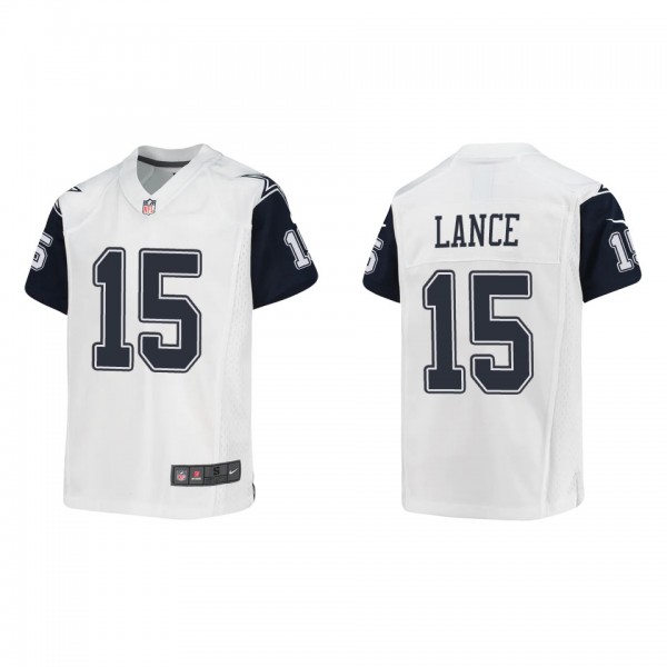 Youth Dallas Cowboys Trey Lance White Alternate Game Jersey