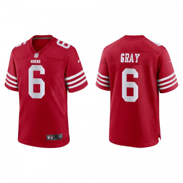 Men's San Francisco 49ers Danny Gray Scarlet Game ...