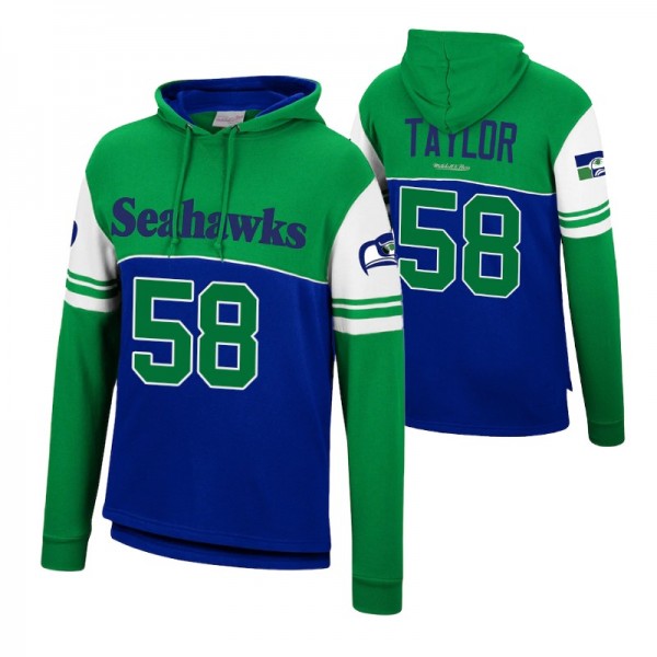 #58 Darrell Taylor Seattle Seahawks Royal Home Pul...