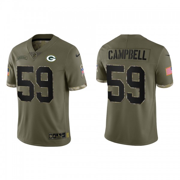 De'Vondre Campbell Green Bay Packers Olive 2022 Sa...