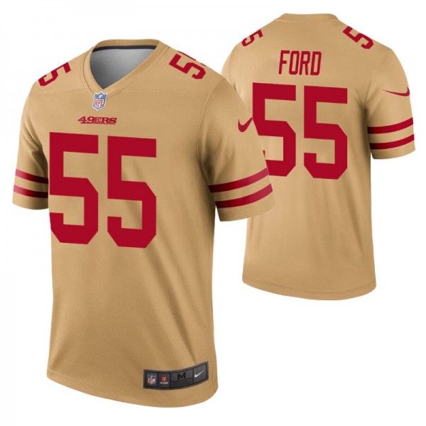 Men's Dee Ford San Francisco 49ers Jersey Gold Inv...